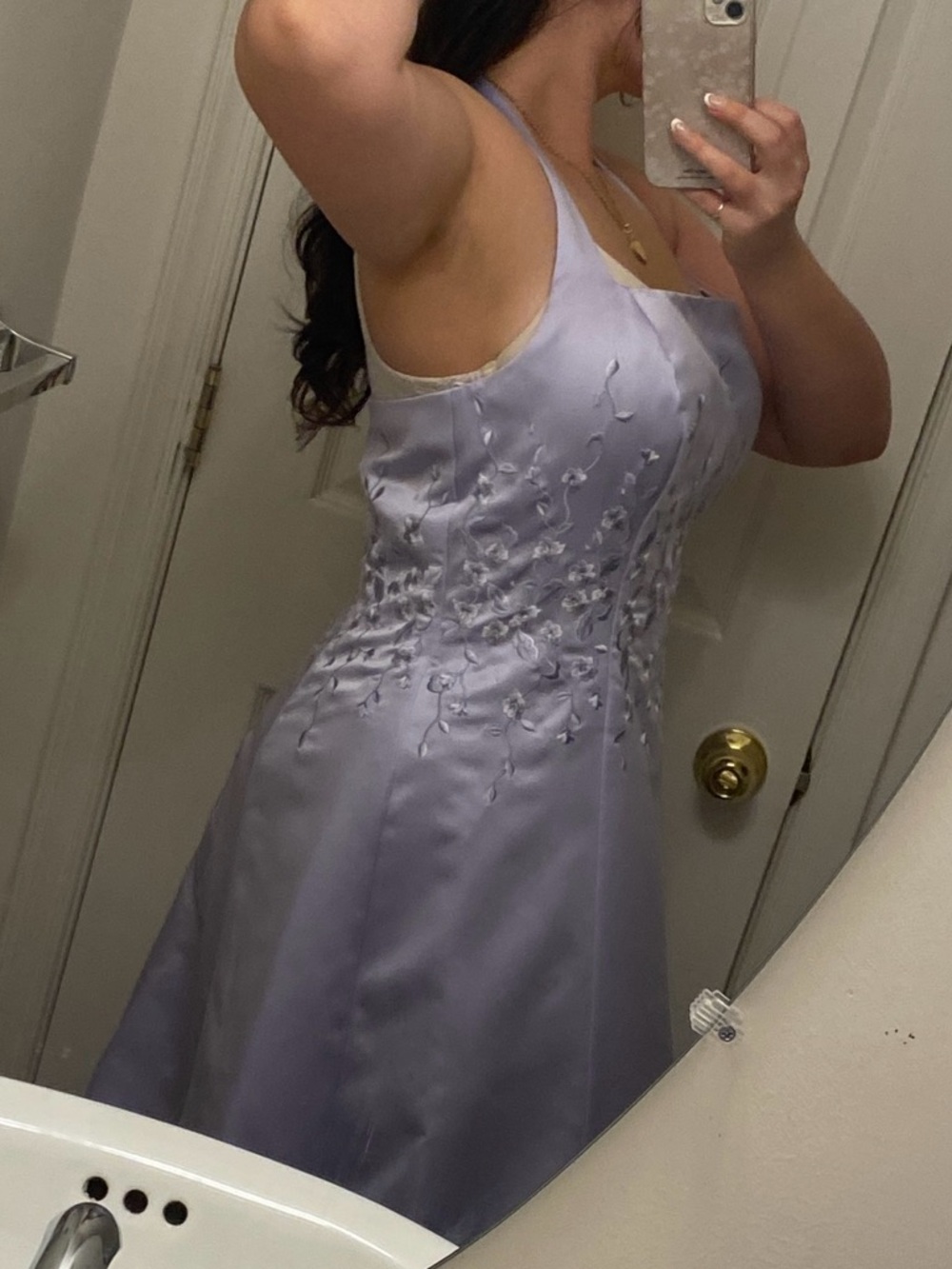 Michaelangelo Light Purple Embroidered Prom Dress - Women